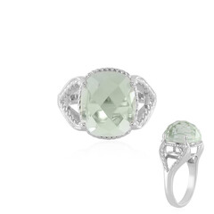 Grüner Amethyst-Silberring