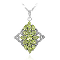Peridot-Silberhalskette