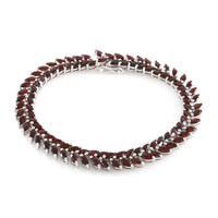 Mosambik-Granat-Silberarmband