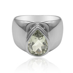 Grüner Amethyst-Silberring