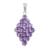 Lavendel-Amethyst-Silberanhänger