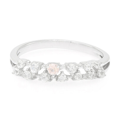 Pinkfarbener Ceylon-Saphir-Silberring