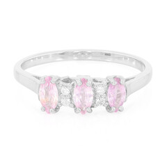 Pinkfarbener Ceylon-Saphir-Silberring