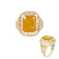 Gelber Madagaskar-Saphir-Goldring (Ornaments by de Melo)