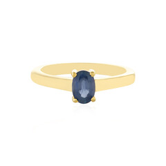 Blauer Saphir-Silberring