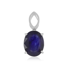 Blauer Madagaskar-Saphir-Platinanhänger