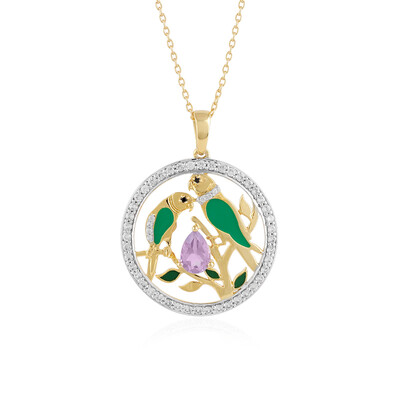 Lavendel-Amethyst-Silberhalskette