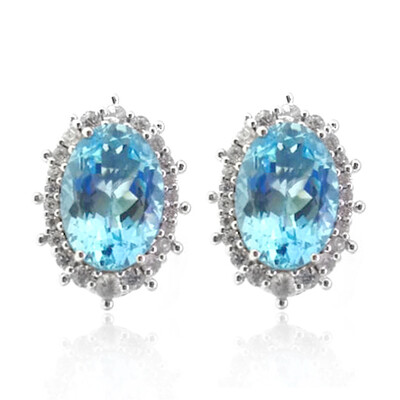 Himmelblauer Topas-Silberohrringe (Dallas Prince Designs)