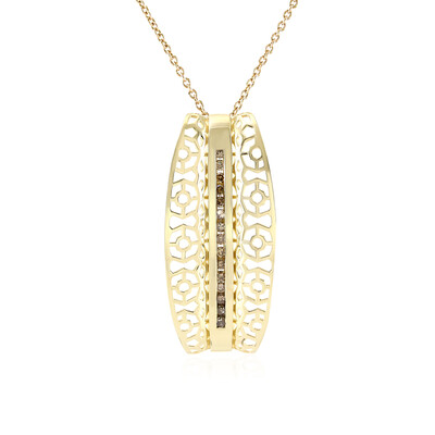 I1 Schokoladen-Diamant-Goldhalskette (Ornaments by de Melo)