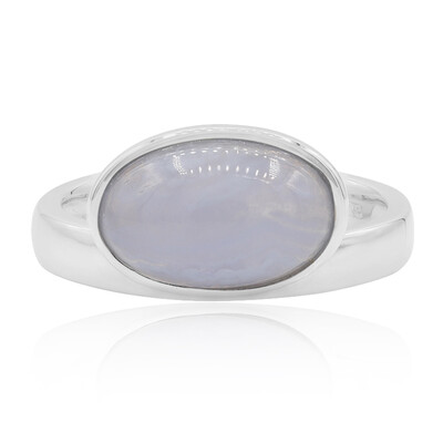 Blauer Achat-Silberring (MONOSONO COLLECTION)