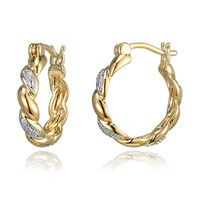 I3 (I) Diamant-Messingohrringe (Juwelo Style)
