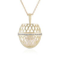 Weiße Süßwasserzuchtperlen-Goldhalskette (Ornaments by de Melo)