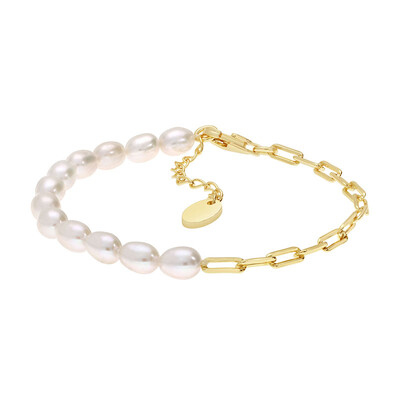 Süßwasserzuchtperlen-Silberarmband