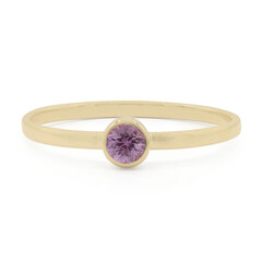 Pinkfarbener Saphir-Goldring
