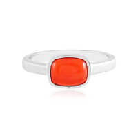 Äthiopischer Roter Opal-Silberring