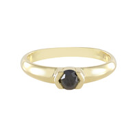 Schwarzer Brillant-Goldring 0,27 ct