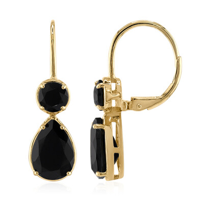 Schwarzer Onyx-Silberohrringe