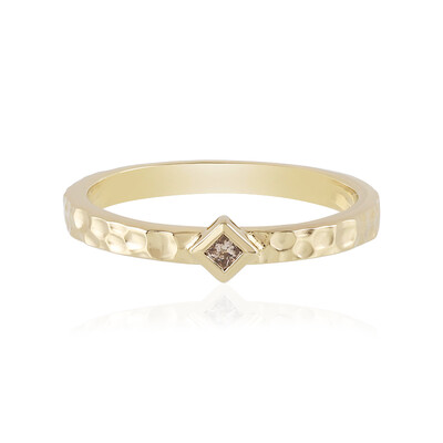 I2 Schokoladen-Diamant-Silberring