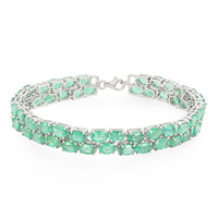 Sambia-Smaragd-Silberarmband