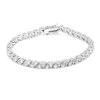 Weißer Topas-Silberarmband