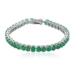 Sambia-Smaragd-Silberarmband