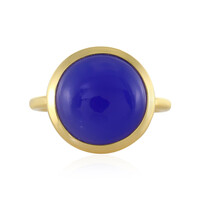 Blauer Chalzedon-Silberring