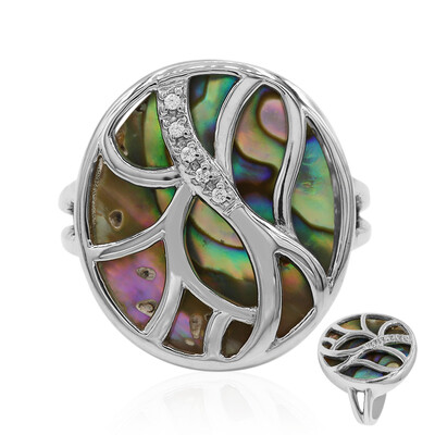 Abalone-Muschel-Silberring