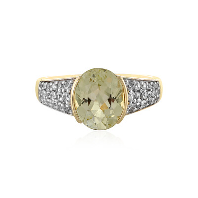 Kanariengelber Kunzit-Goldring