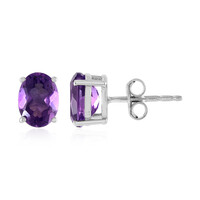 Sambia-Amethyst-Silberohrringe