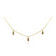 SI2 Champagner-Diamant-Goldcollier (de Melo)
