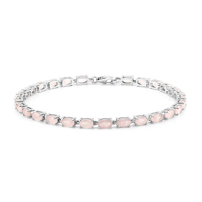 Rosenquarz-Silberarmband