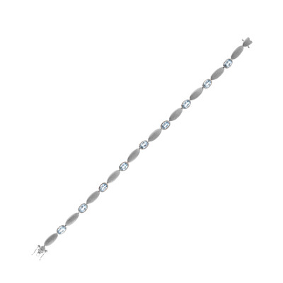 Santa Maria-Aquamarin-Platinarmband (CUSTODANA)