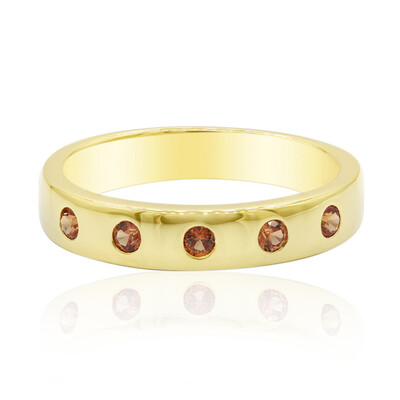 Oranger Saphir-Silberring