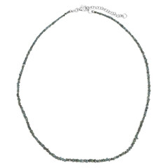 Blauer Diamant-Silberhalskette