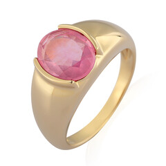 Pinkfarbener Madagaskar-Saphir-Silberring (de Melo)