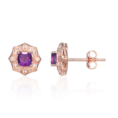 Sambia-Amethyst-Silberohrringe