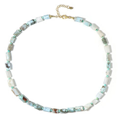 Larimar-Silberhalskette