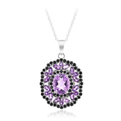 Amethyst-Silberhalskette