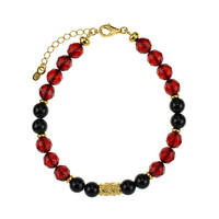Edelstein-Silberarmband