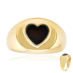 Schwarzer Onyx-Silberring