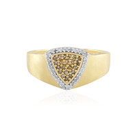 I3 Schokoladen-Diamant-Silberring