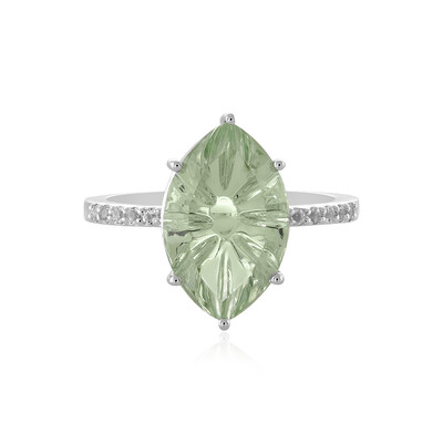 Grüner Amethyst-Silberring