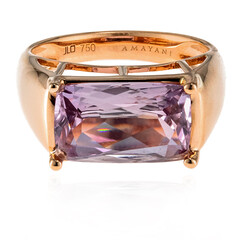 Pinkfarbener Diaspor-Goldring (AMAYANI)