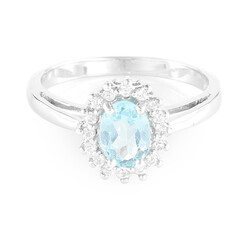 Blauer Apatit-Silberring