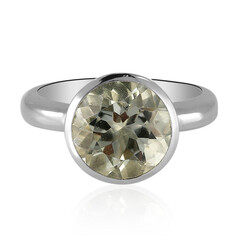 Grüner Amethyst-Silberring