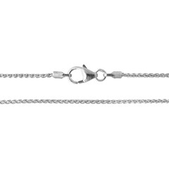 585er Weißgold-Zopfkette - 45 cm - 3,4 g