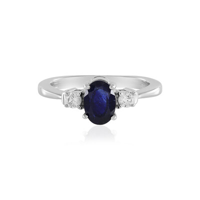 Blauer Madagaskar-Saphir-Silberring