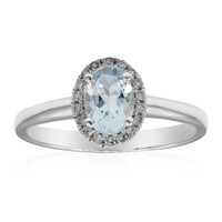 AAA-Brasilianischer Aquamarin-Goldring