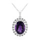 Marokkanischer Amethyst-Silberhalskette