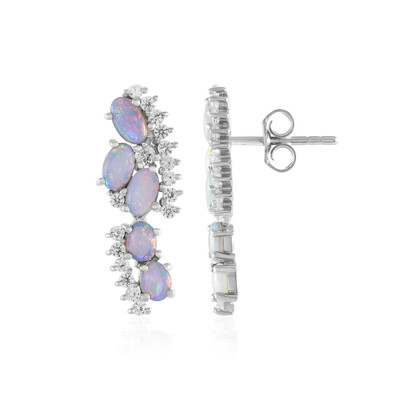Australischer Opal-Silberohrringe